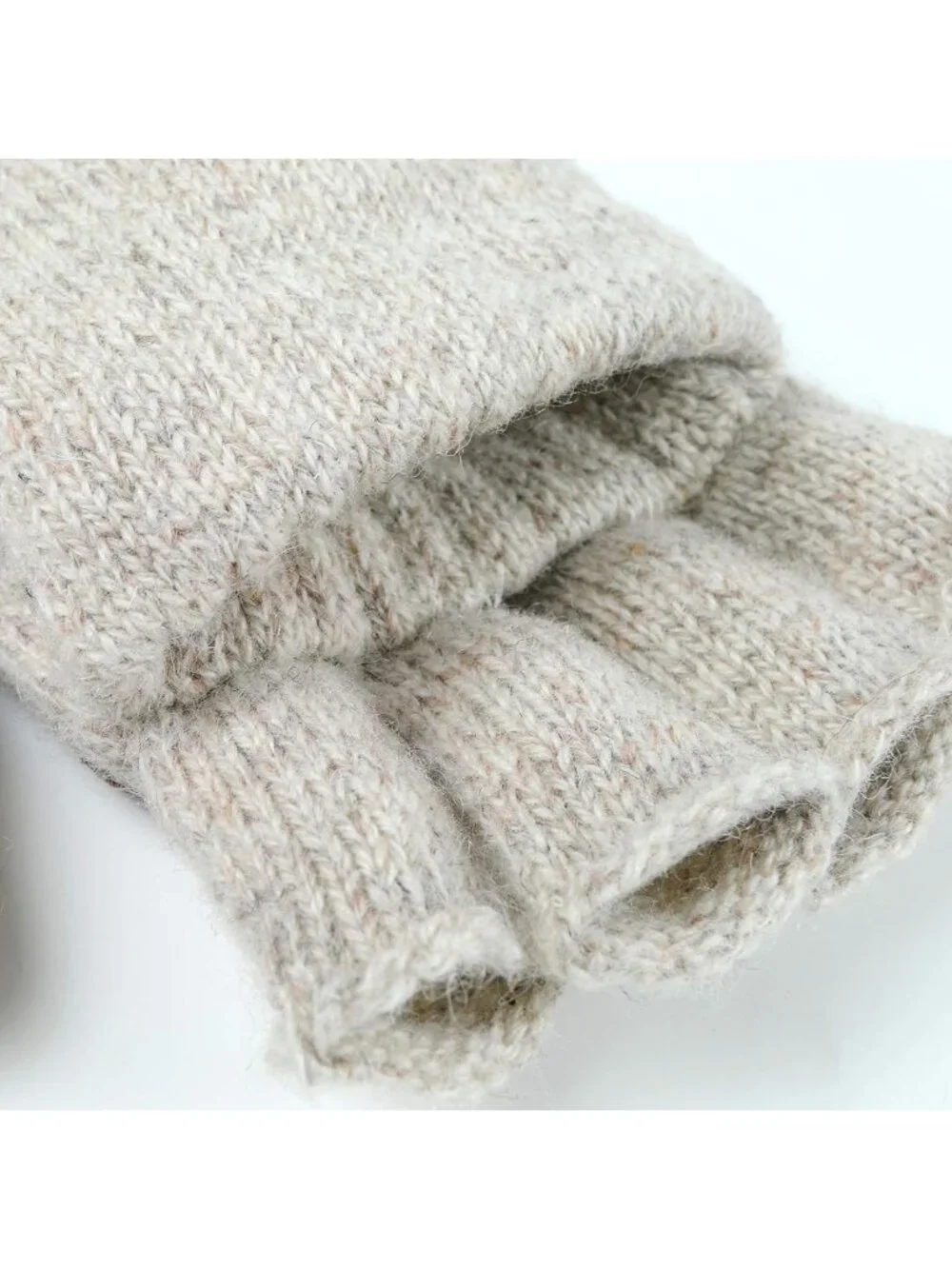 Cozy 360° Wool Glomitt Flip Mitten with 3M Thinsulate Lining - Tan Color